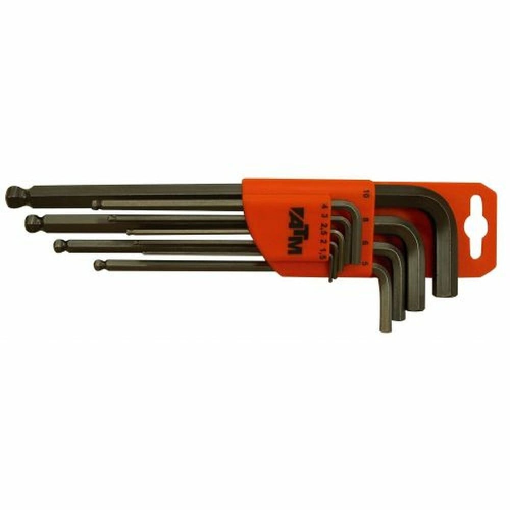 Allen Key Set ATM 1,5 - 10 mm Hexagonal Allen Key Set 9 Pieces (9Units)