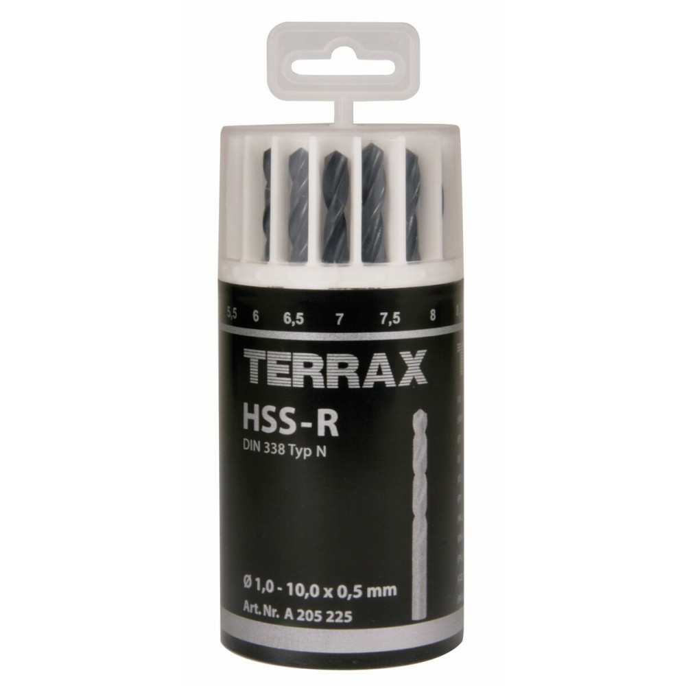 Satz Bohrer TERRAX Etüie DIN 338 19 Stücke (10 Stück)