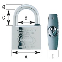 Verrouillage des clés CORBIN Euromarine 30 mm Arc Acier inoxydable Laiton