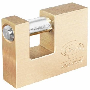 Key padlock CORBIN Bayoneta 70 mm Rectangular Brass Steel (2 Units)
