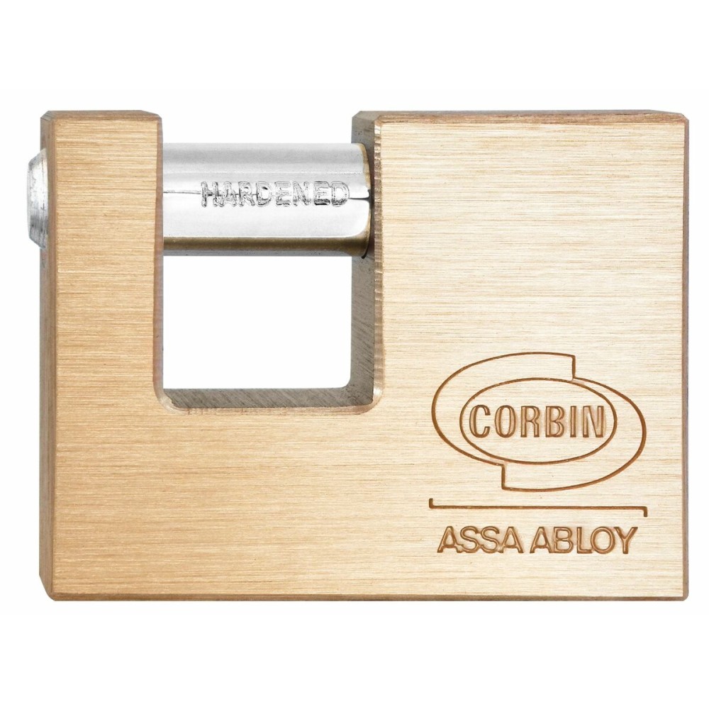 Key padlock CORBIN Bayoneta 70 mm Rectangular Brass Steel (2 Units)