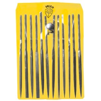 Ensemble de limes ERIZO Assez Plate Triangulaire Ronde Carré Lime d'aiguilles 12 Pièces