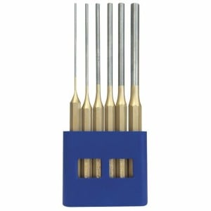 Set of cylindrical pin punches ATM Golden Extra long 6 Pieces