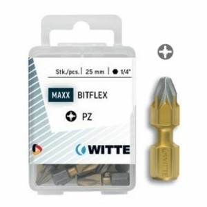 Bit set WITTE PZ 1 DIAMOND FLEX Pozidriv PZ1 5 Units