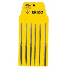Ensemble de limes ERIZO Assez Plate Triangulaire Ronde Carré Lime d'aiguilles 6 Pièces