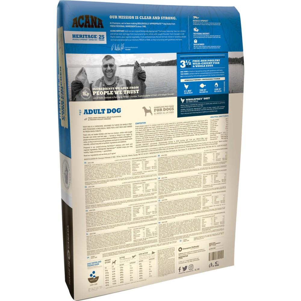 Fodder Acana Dog TF Heritage Adult Adult Chicken Turkey Fish 11,4 Kg 1 kg