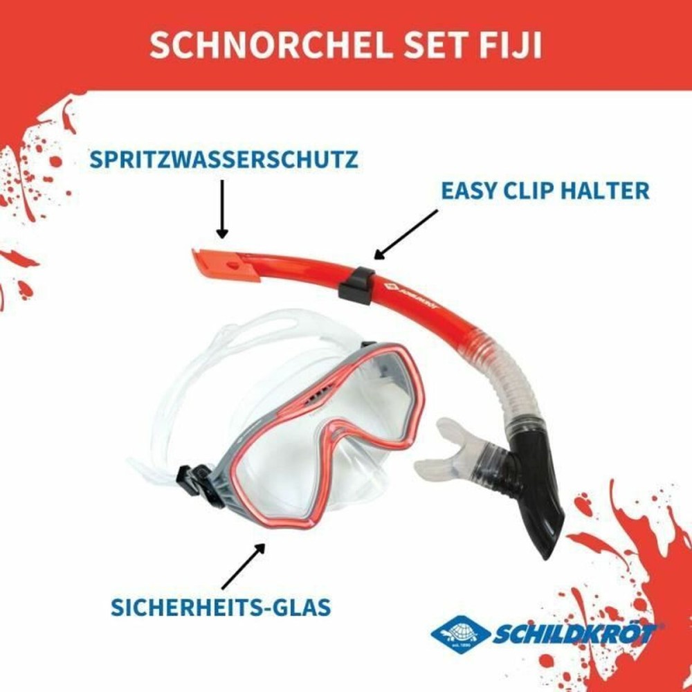Masque de Plongée avec Tube Schildkröt Rouge Gris Taille unique
