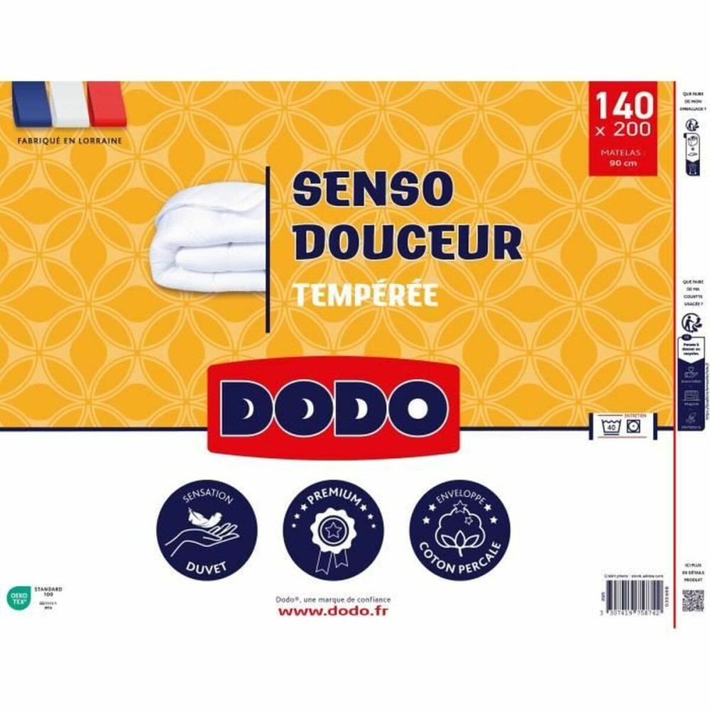 Remplissage de couette DODO SENSO DOUCEUR Blanc 350 g/m² 140 x 200 cm