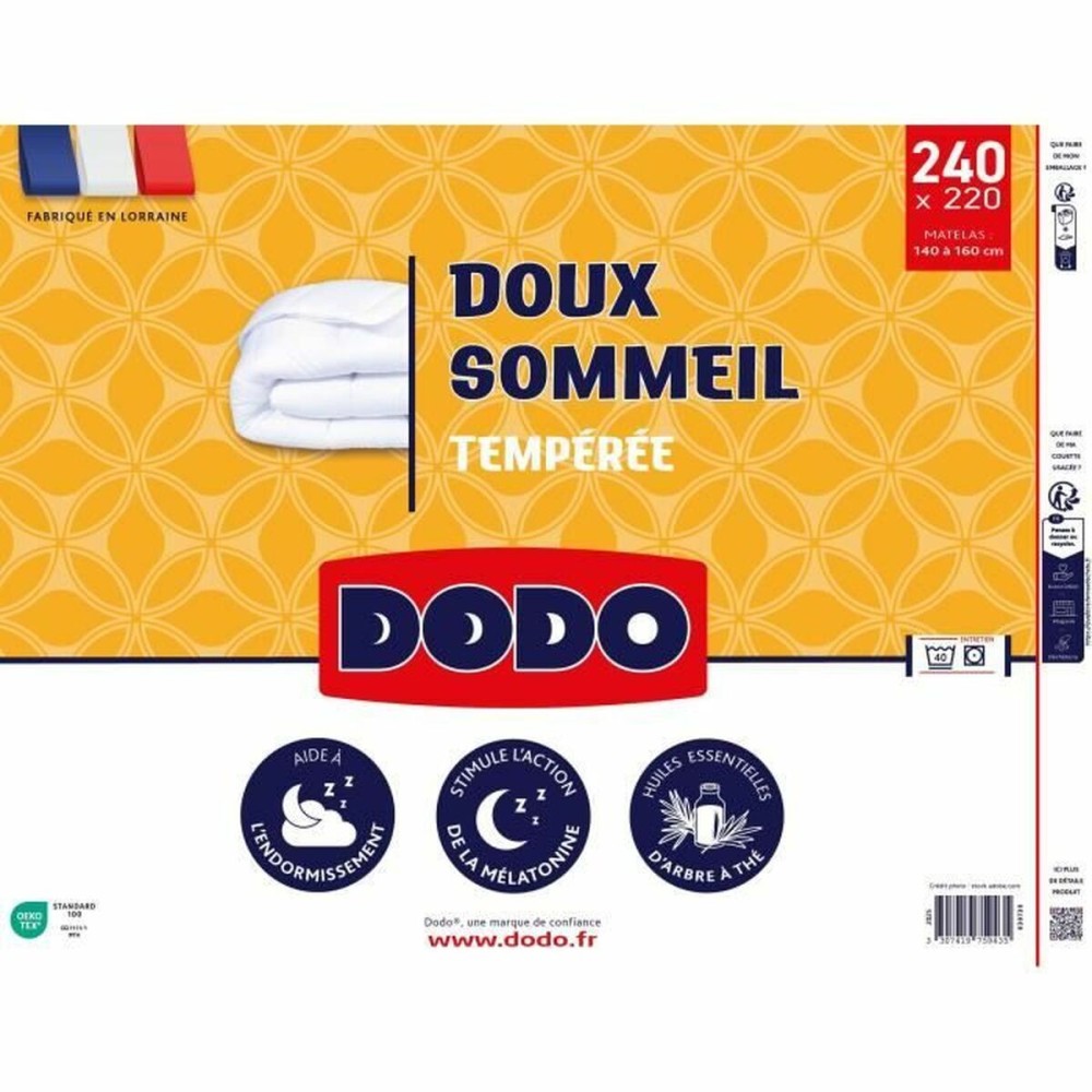 Remplissage de couette DODO DOUX SOMMEIL Blanc 300 g/m² 220 x 240 cm