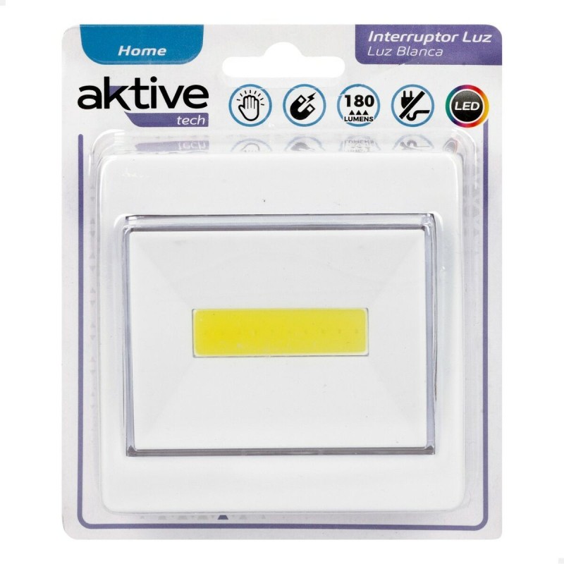 Interrupteur Aktive Blanc 8,5 x 8,5 x 3 cm (24 Unités)