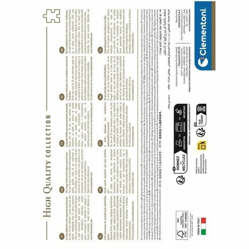 Puzzle Clementoni La None 70 x 50 cm 1000 Pieces