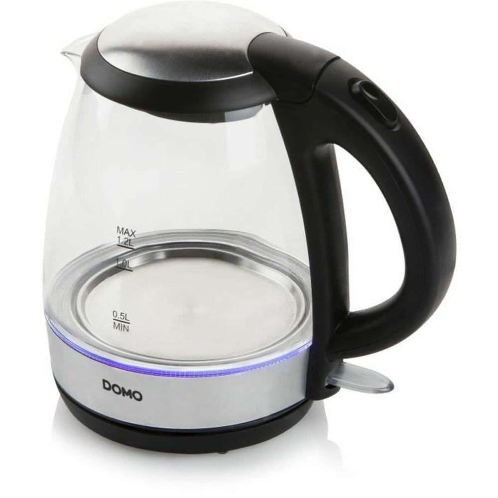 Wasserkocher DOMO DO9218WK Silberfarben Edelstahl Kristall 2200 W 1,2 L