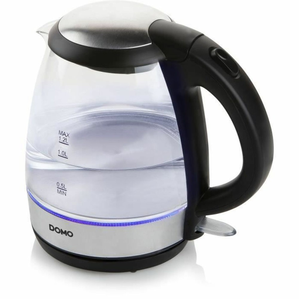 Wasserkocher DOMO DO9218WK Silberfarben Edelstahl Kristall 2200 W 1,2 L