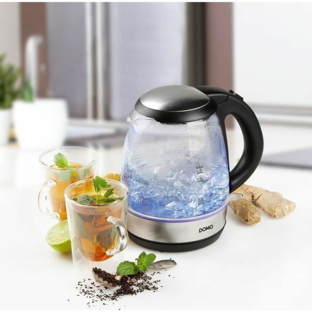 Bouilloire DOMO DO9218WK Argenté Acier inoxydable Verre 2200 W 1,2 L