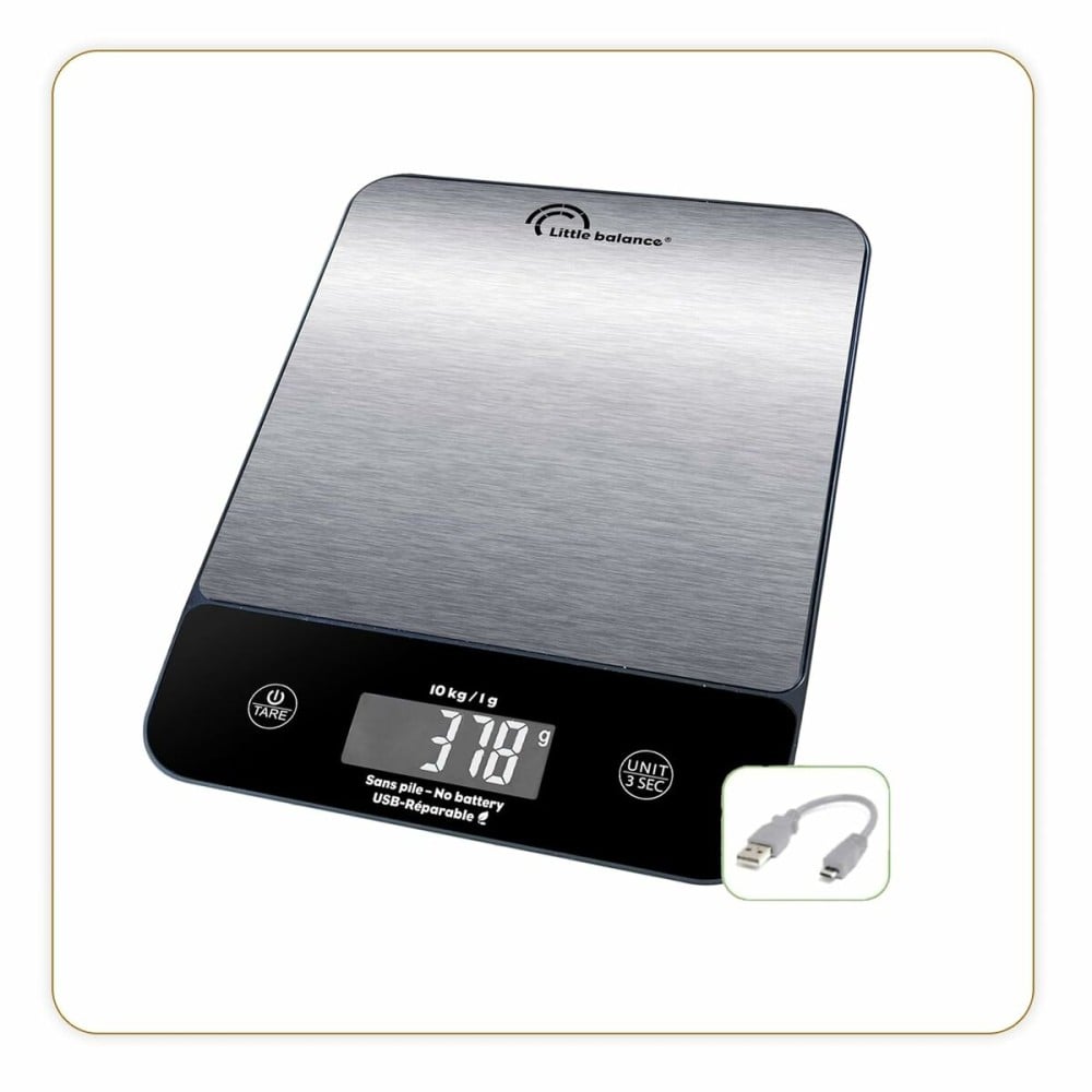 Küchenwaage Little Balance 10 kg Silberfarben 23,8 x 17,3 cm