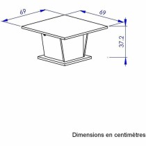Tischdekoration Diagone Weiß Eg 69 x 69 x 38 cm