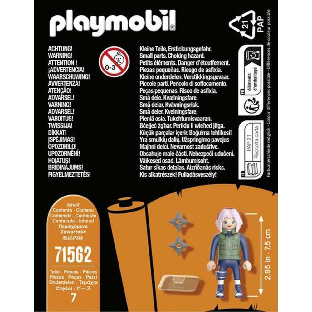 Playset Playmobil Naruto: Sakura 71562 7 Pieces