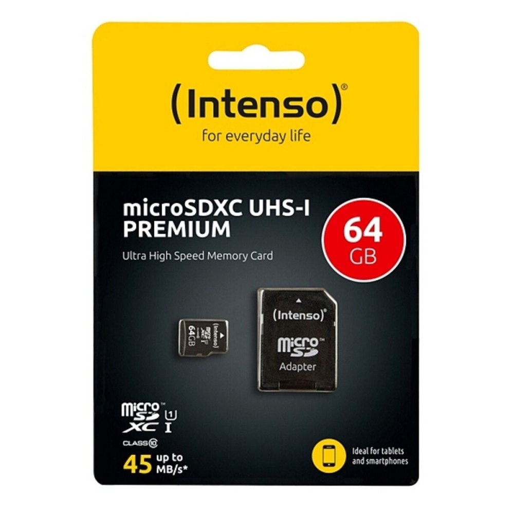 Mikro SD Speicherkarte mit Adapter INTENSO 34234 UHS-I XC Premium