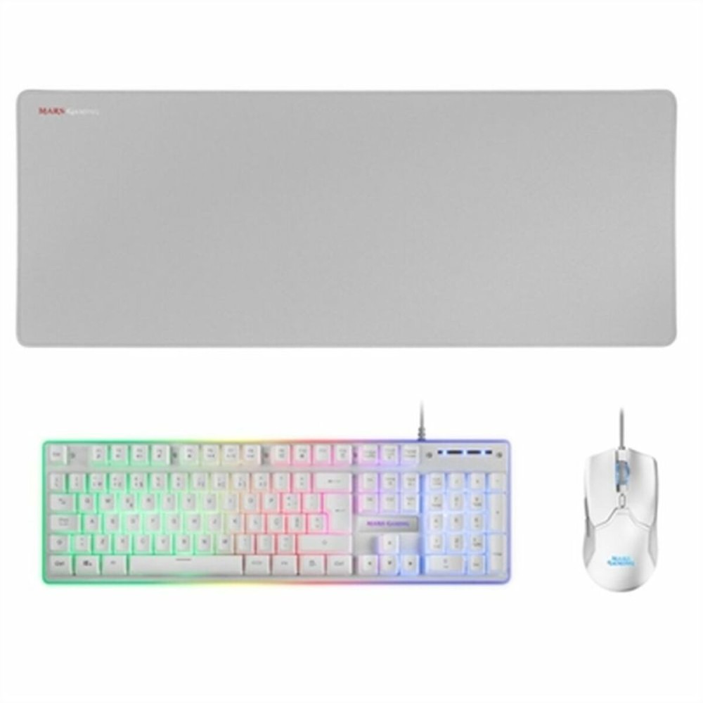 Tastatur und Gaming Maus Mars Gaming MCPX Portugiesisch