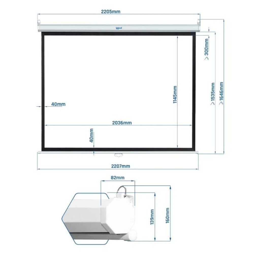 Écran de Projection pour Ordinateur iggual IGG319291 92"