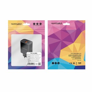 Wandladegerät NANOCABLE 10.10.2008 Schwarz 20 W