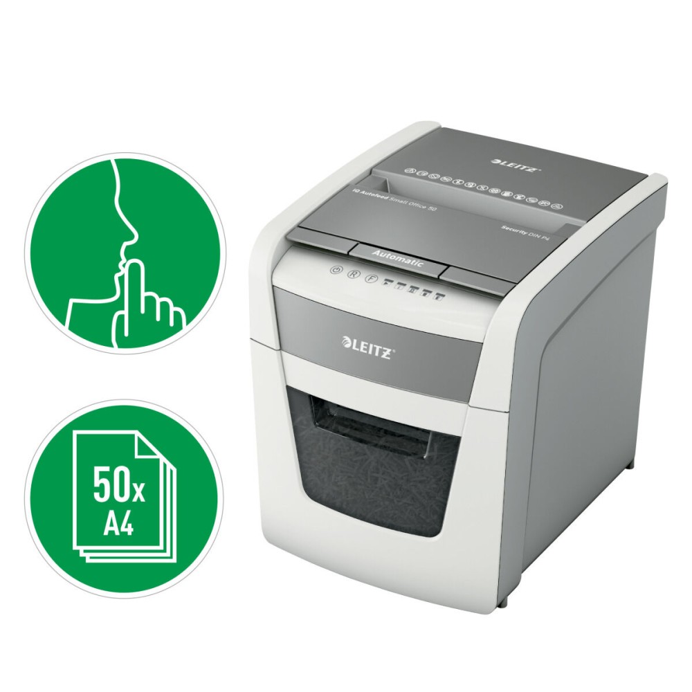 Déchiqueteuse de Papier Leitz IQ Autofeed 50X P4 20 L