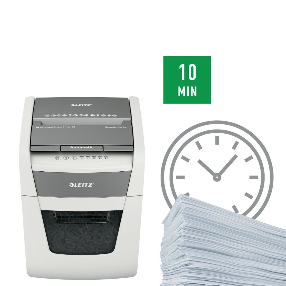 Déchiqueteuse de Papier Leitz IQ Autofeed 50X P4 20 L