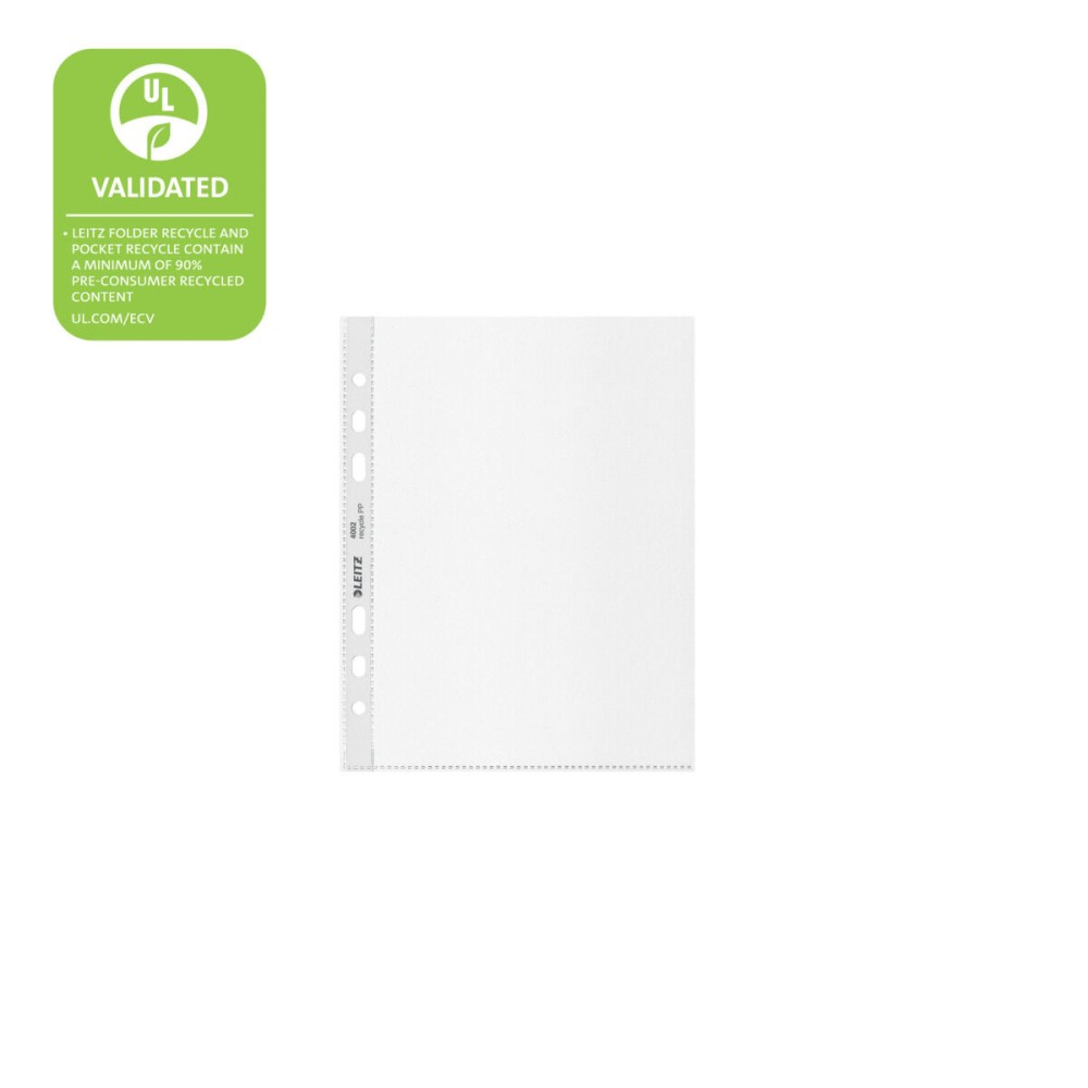 Housses Leitz Noir Transparent polypropylène Plastique