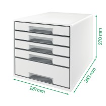 Tiroir de classement Leitz WOW CUBE Noir