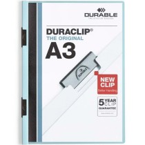 Dossier de Portefeuilles Durable Duraclip 60 Bleu Transparent A3 (10 Unités)