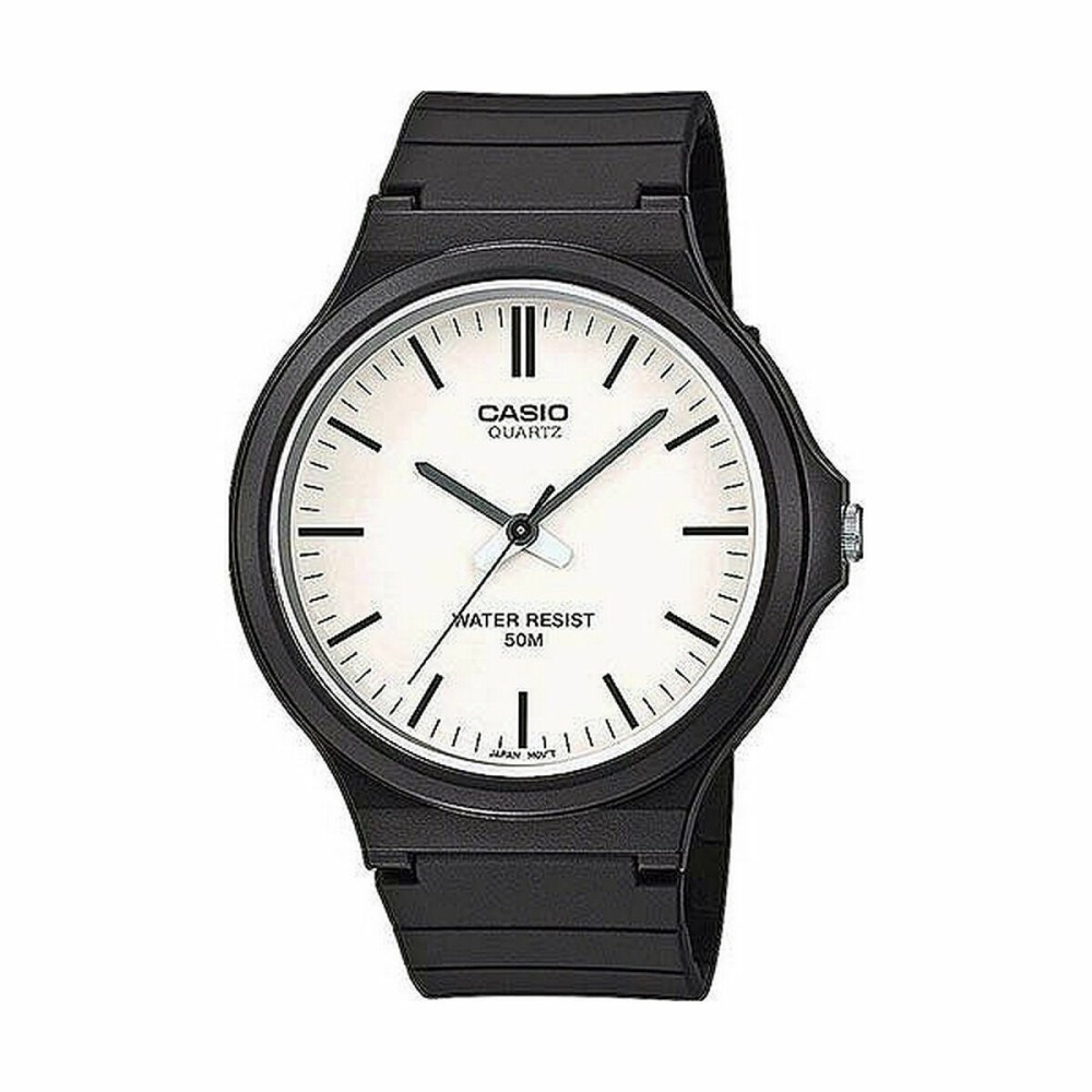 Unisex-Uhr Casio MW-240-7EVEF Weiß Schwarz