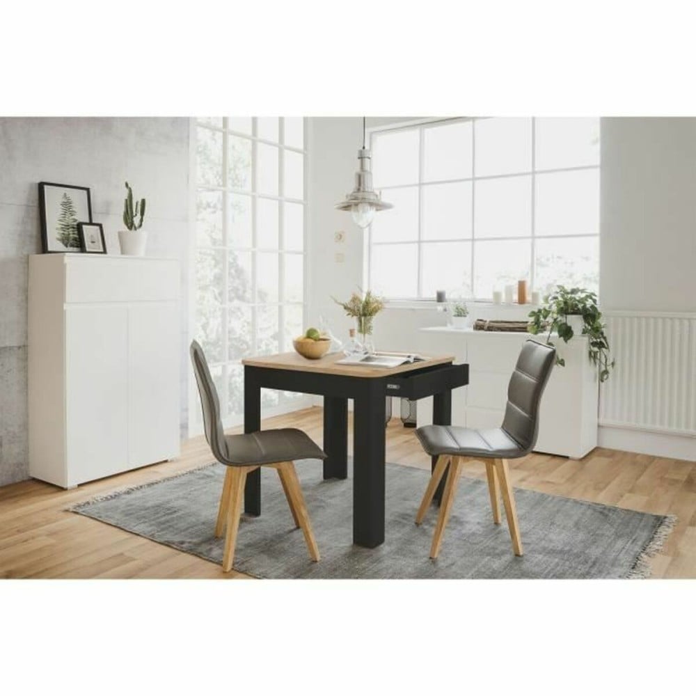 Esstisch Oslo Schwarz 80 x 77 x 80 cm Eg