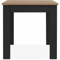 Dining Table Oslo Black 80 x 77 x 80 cm Oak