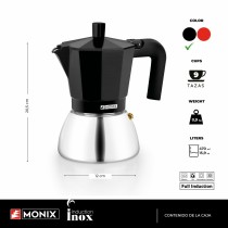 Cafetière Italienne Monix INOX BLACK 9T Noir 470 ml