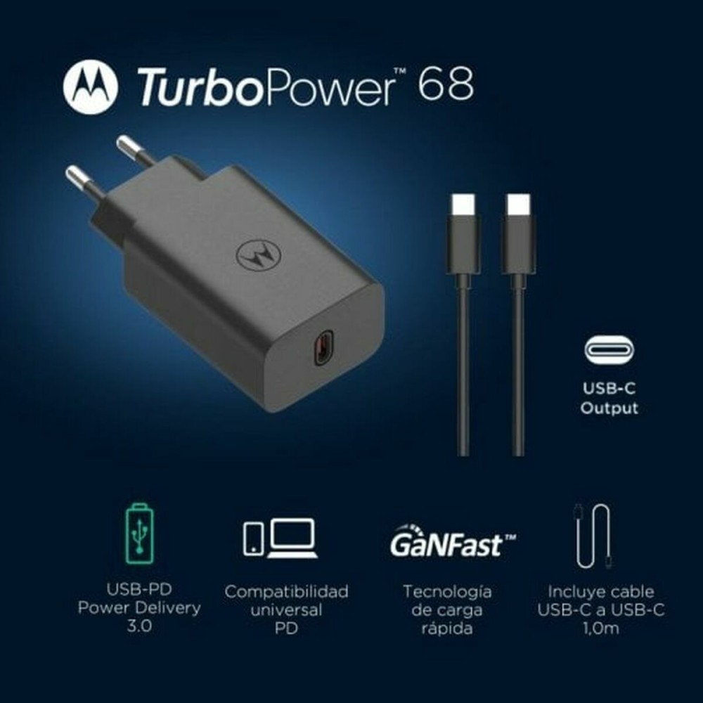 Chargeur mural Motorola Noir Multicouleur 68 W