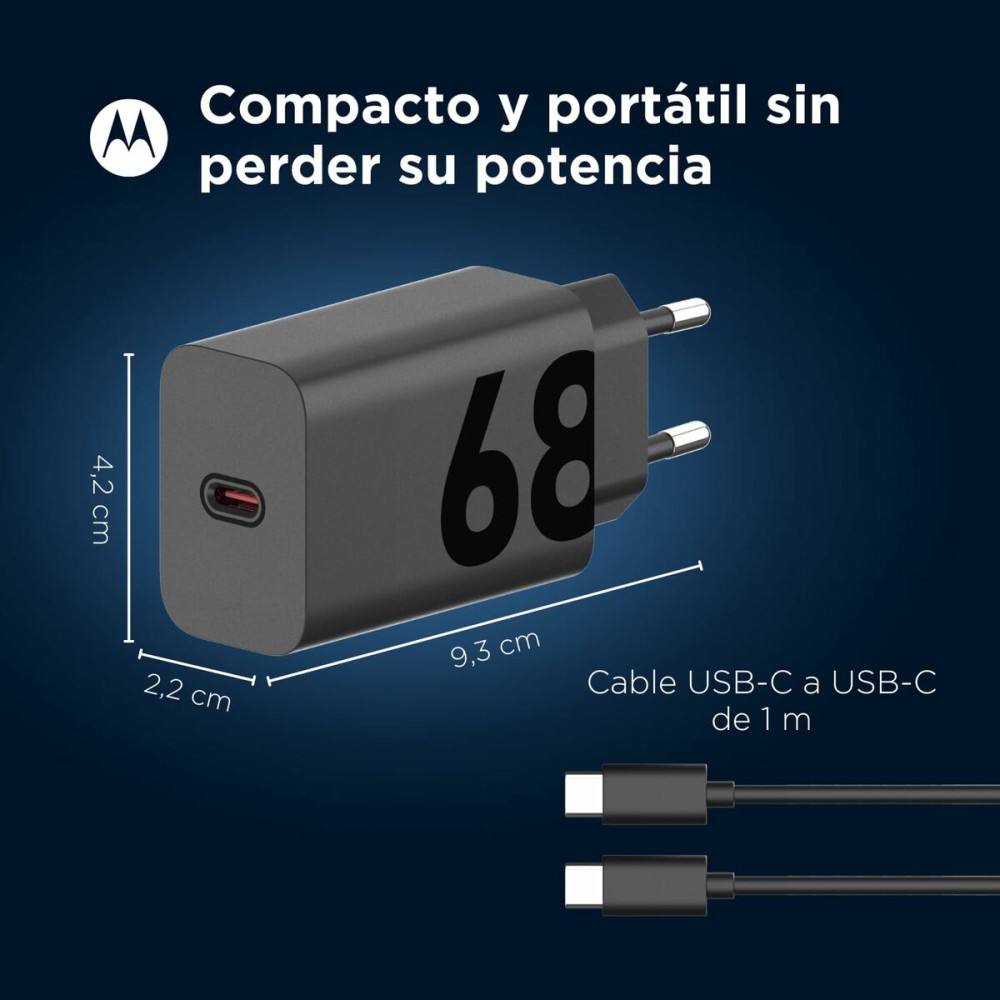 Wall Charger Motorola Black Multicolour 68 W