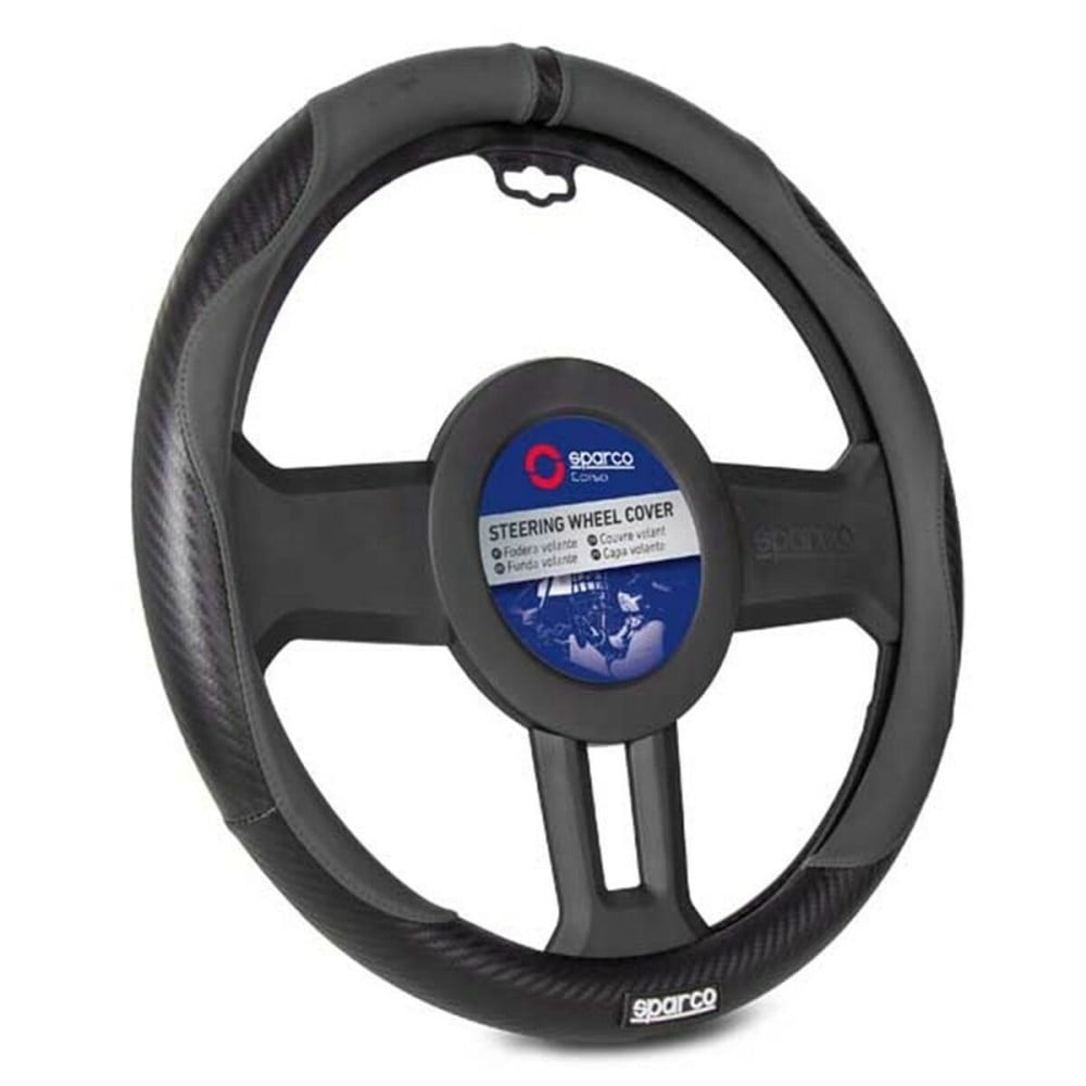 Housse pour volant Sparco SPCS128BK Ø 37-38 cm Noir