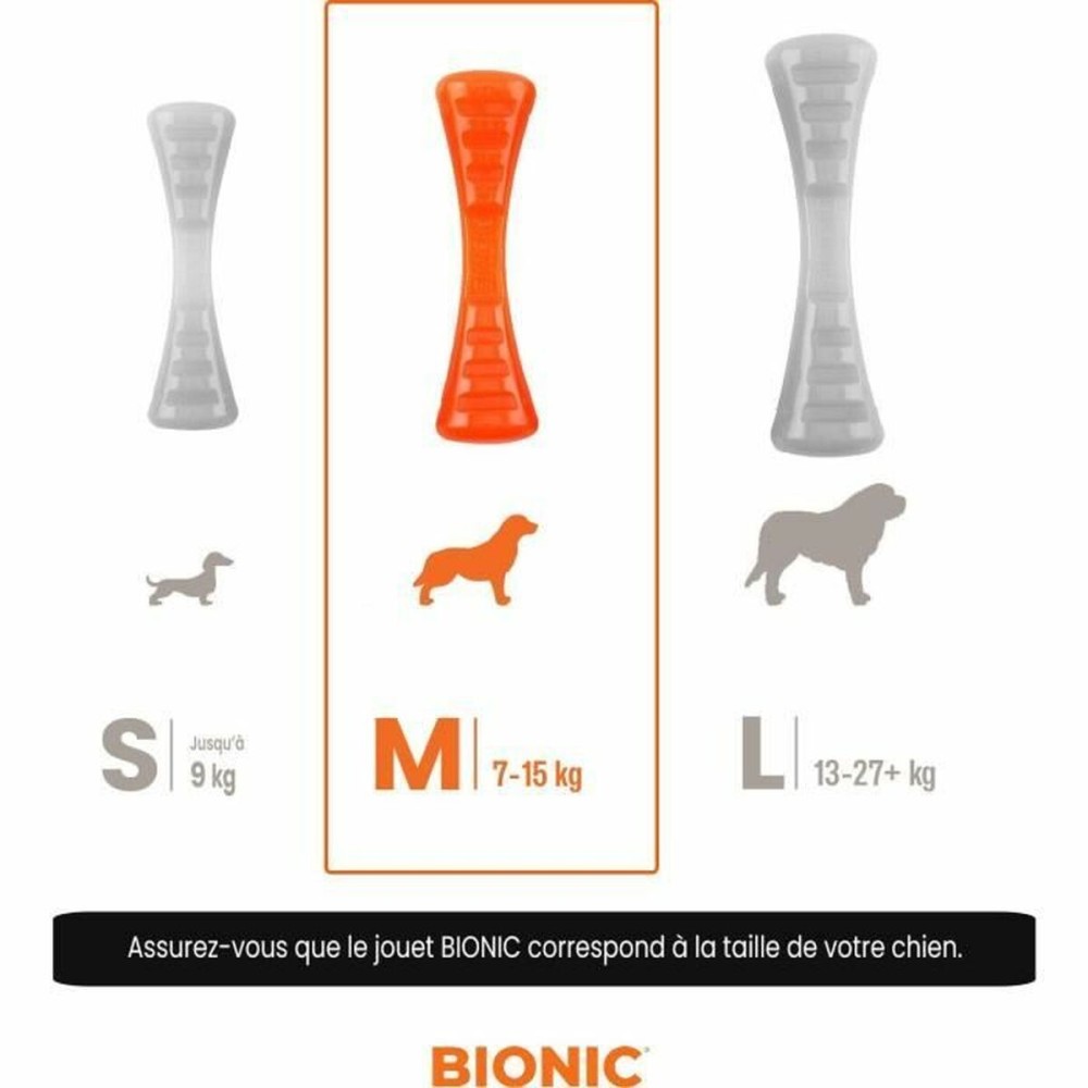 Jouet pour chien Bionic Urban stick Orange 23 cm M
