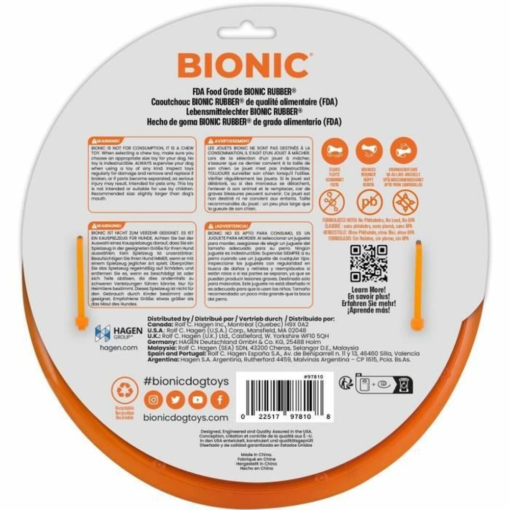 Jouet pour chien Bionic Urban stick Orange Taille unique