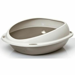Bac à litière pour chats Aimé 57 x 40 x 19 cm Beige Plastique