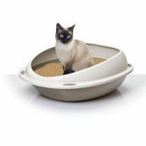 Bac à litière pour chats Aimé 57 x 40 x 19 cm Beige Plastique
