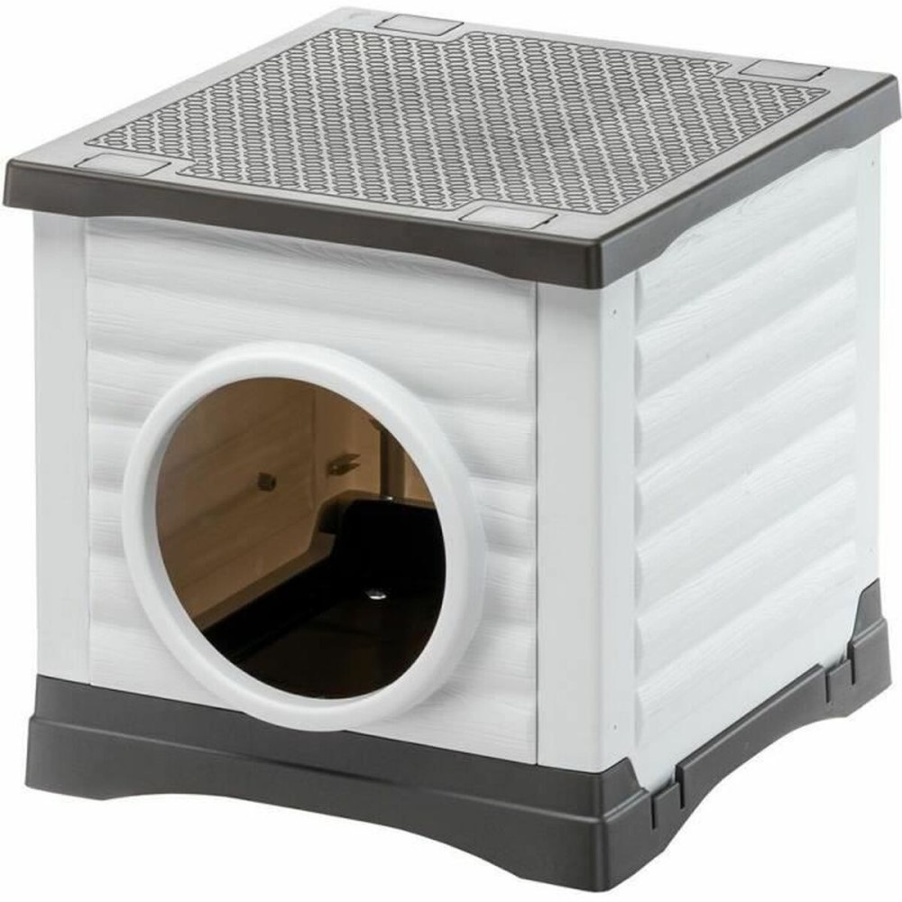 Tierbett Ferplast PETVILLA 50 Harz Thermoplastischer Kunststoff 38,5 x 43 x 38,5 cm Weiß Grau
