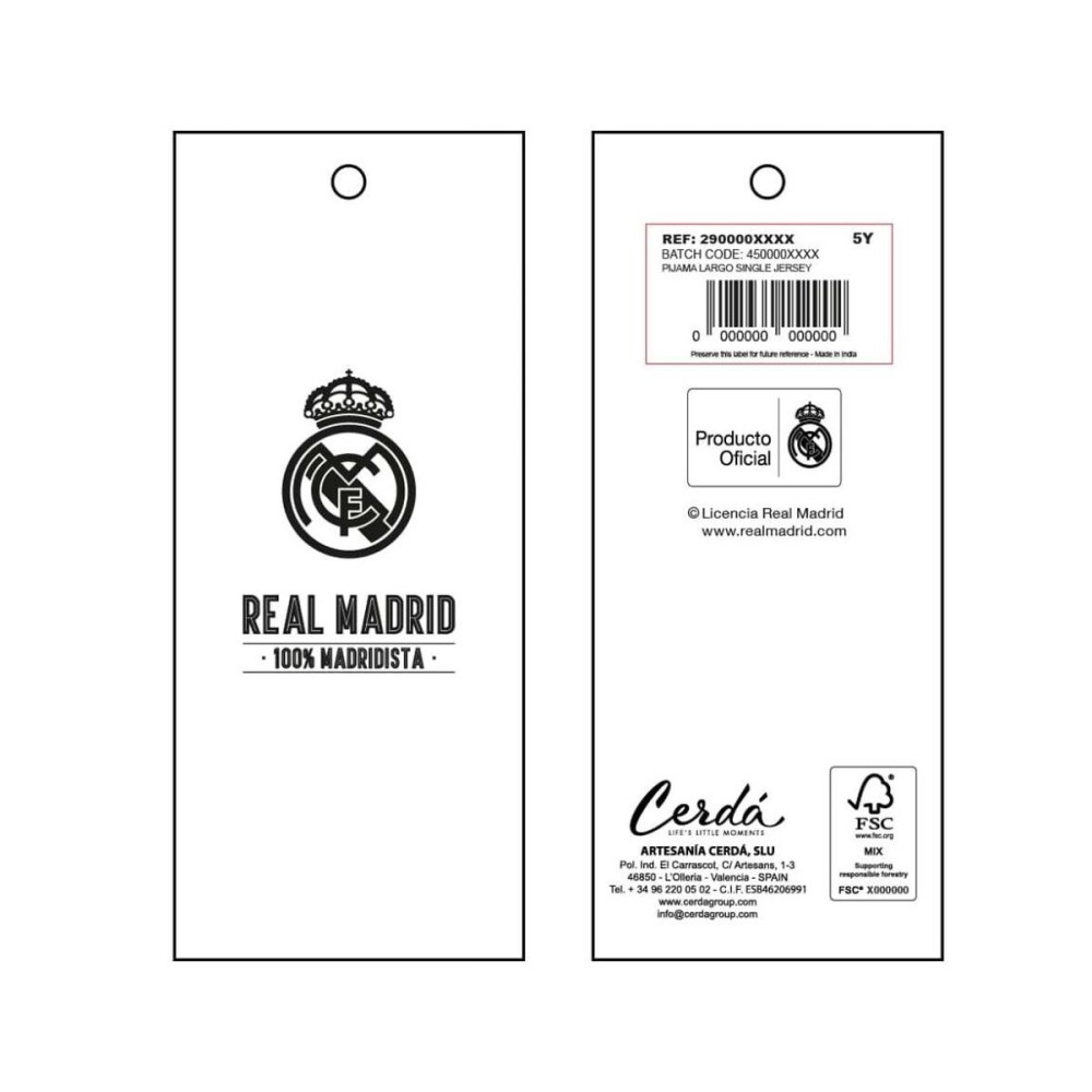 Pyjama Enfant Real Madrid C.F. Gris