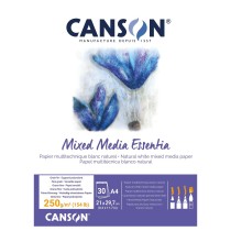 Drawing Pad Canson Mixed Media Essentia White White Natural A4 30 Sheets (5 Units)