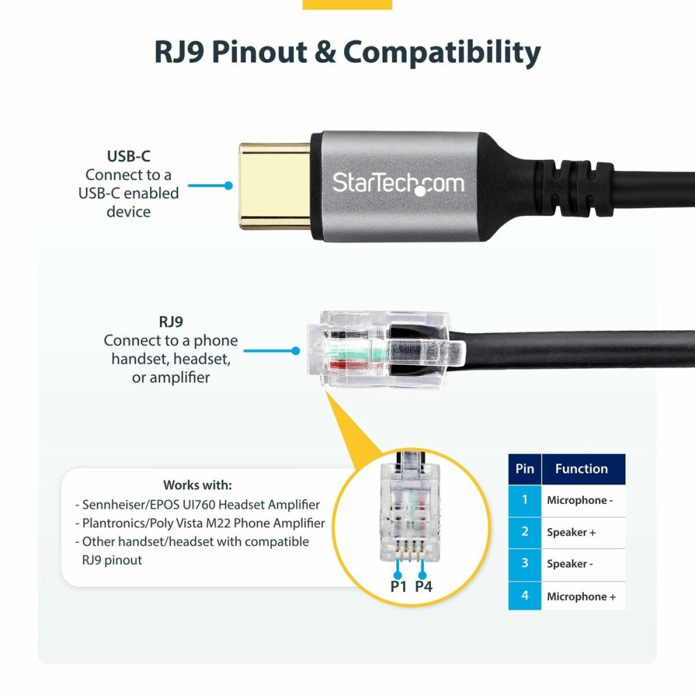 VGA Kabel Startech UR9-HEADSET-ADAPTER Schwarz