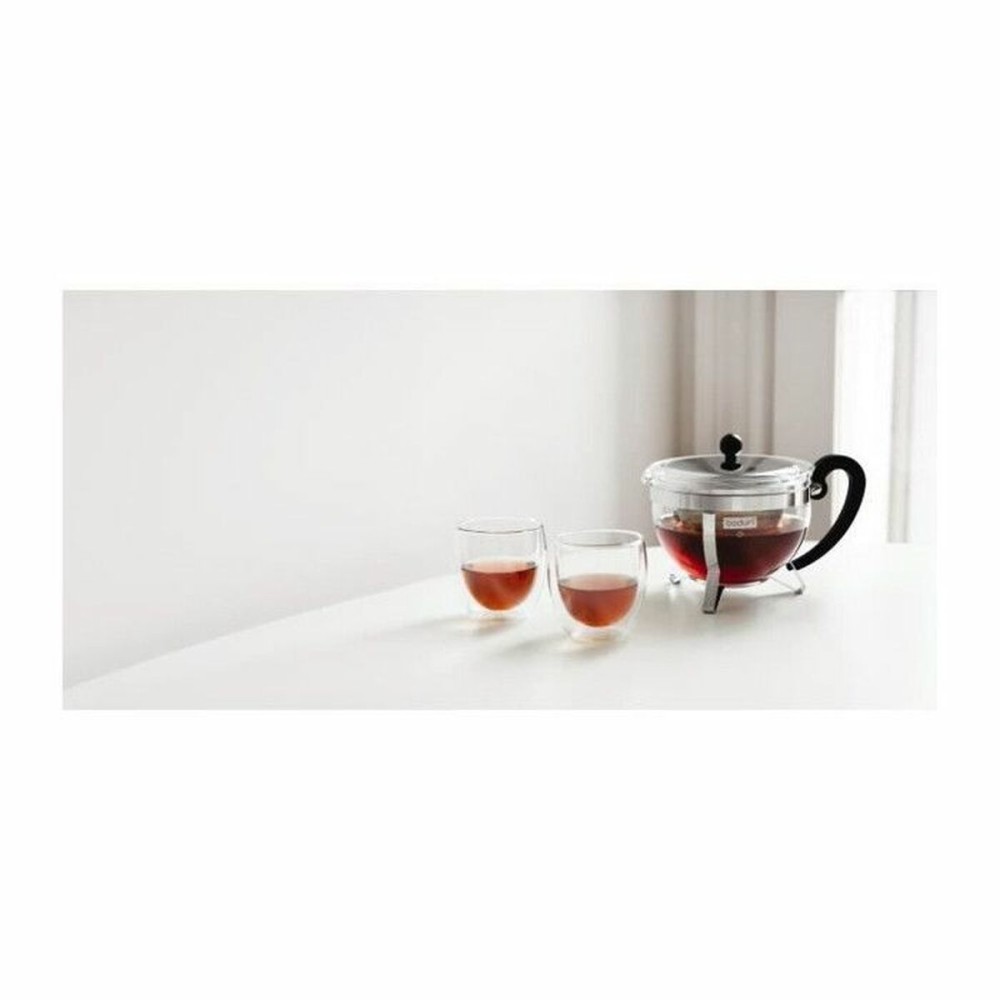 Théière Bodum CHAMBORD Gris Transparent 1,3 L 16,8 x 23,3 x 16,8 cm