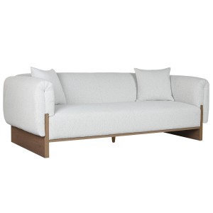 Sofa Home ESPRIT Braun Grau Scandi 220 x 95 x 77 cm