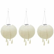 Laternen-Set Lumisky HIMALAYA Beige Ø 30 cm 3 Stücke
