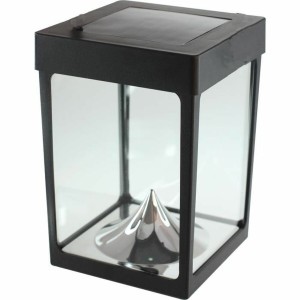 Lanterne à LED Noir Verre ABS 12 x 12 x 18 cm