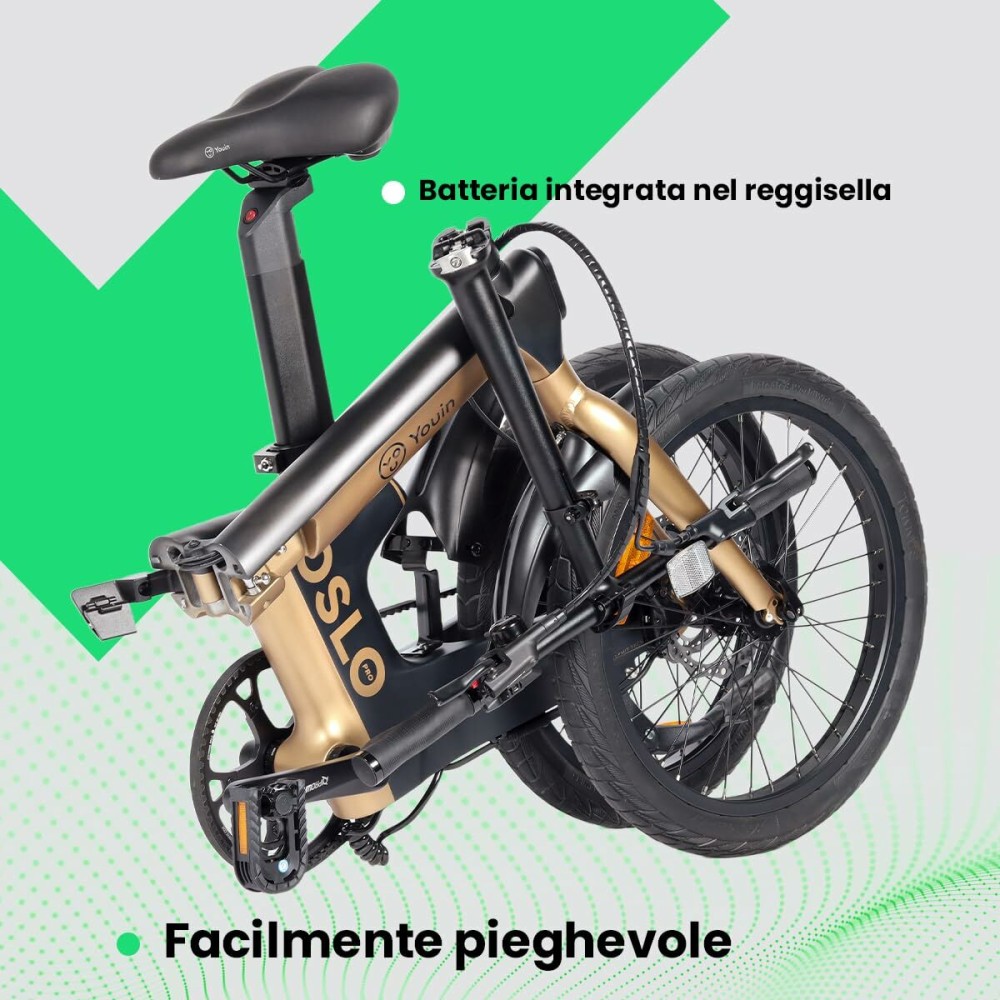 Electric Bike Youin BK1950 OSLO PRO Black Golden